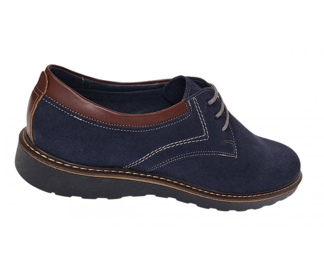 Pantofi barbati sport din piele naturala intoarsa Bleumarin Antilopa GKR130BL