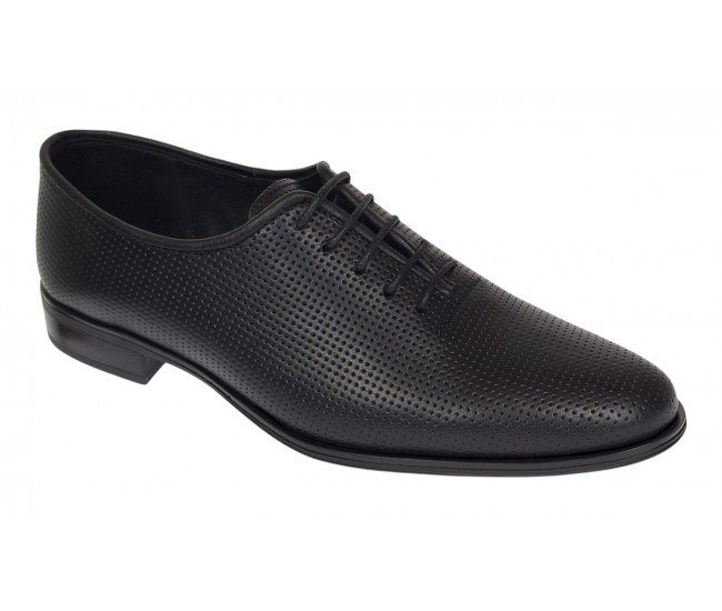Pantofi barbati eleganti din piele naturala matritata - Model Negru GKR132NP