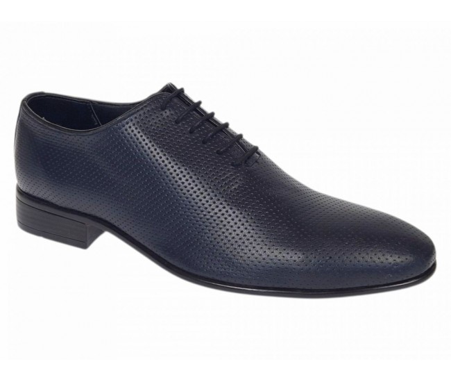 Pantofi barbati eleganti bleumarin din piele naturala GKR135BLPF