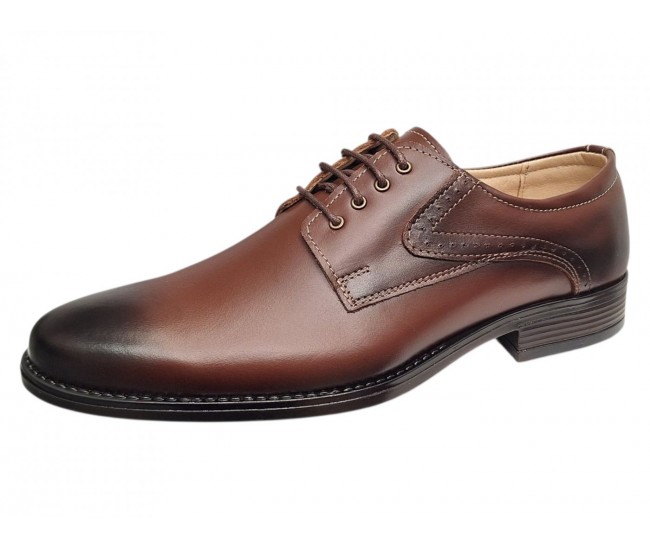 Pantofi barbati eleganti maro din piele naturala GKR136M
