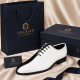 Pantofi barbati de ceremonie din piele naturala in doua culori Ciucaleti GKR137AN