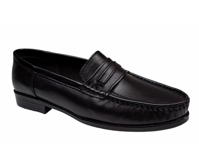 Mocasini barbati din piele naturala Negru GKR13N
