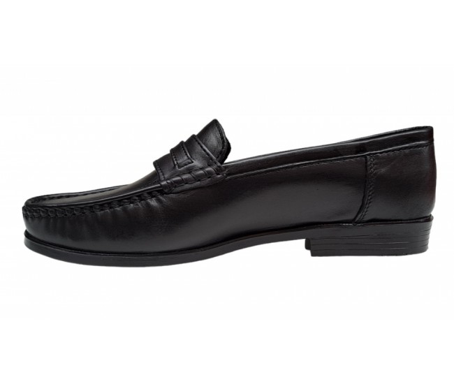 Mocasini barbati din piele naturala Negru GKR13N