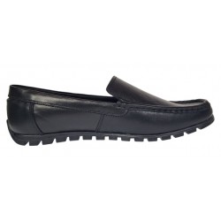 Mocasini negri barbati din piele naturala GKR13VN