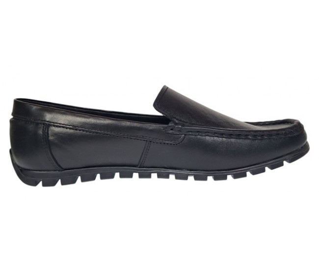 Mocasini negri barbati din piele naturala GKR13VN