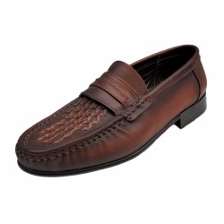 Mocasini barbatesti din piele naturala de culoare neagra GKR15N