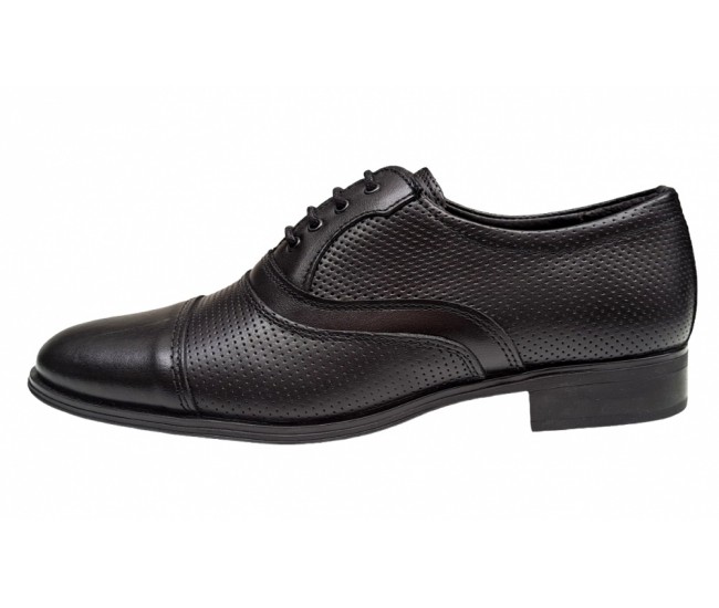 Pantofi barbati, eleganti, din piele naturala, Negru - GKR18N