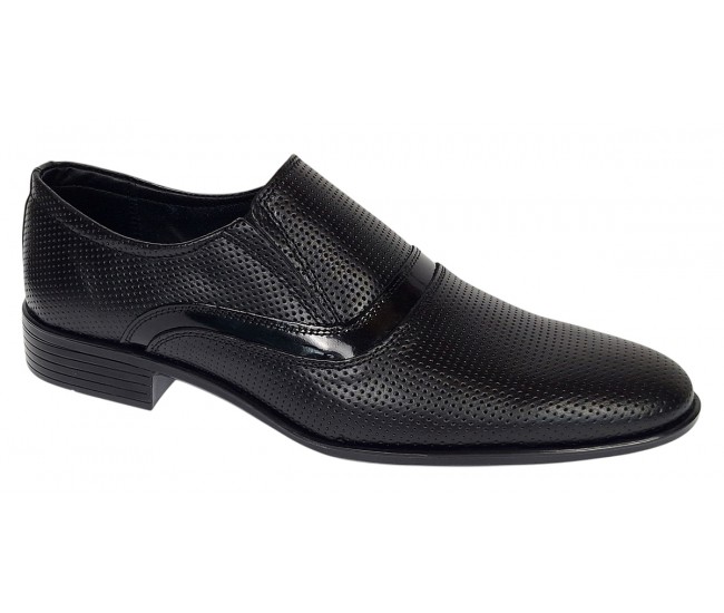 Pantofi barbati eleganti din piele naturala Negru GKR1PFN