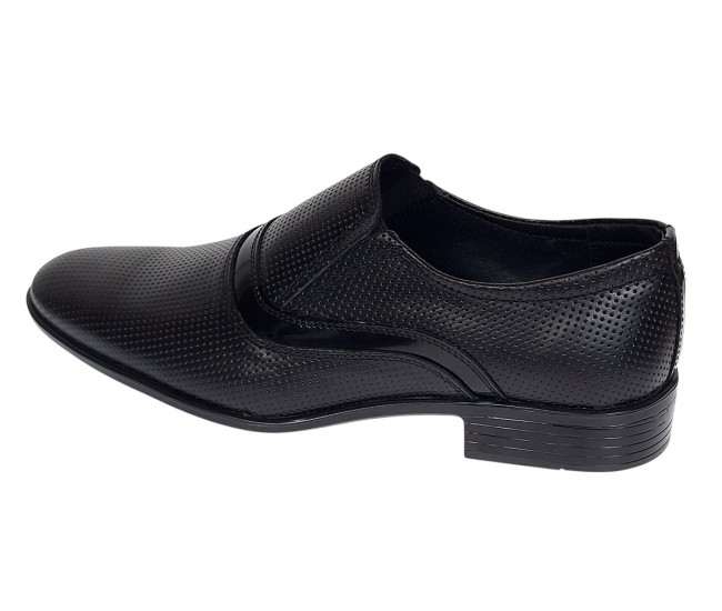 Pantofi barbati eleganti din piele naturala Negru GKR1PFN