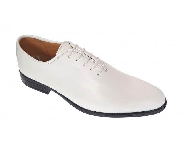 Pantofi barbati eleganti din piele naturala Alb - GKR200A