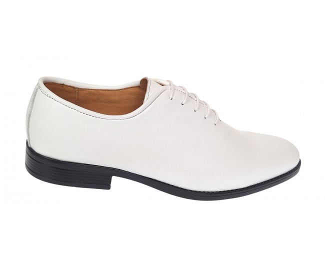 Pantofi barbati eleganti din piele naturala Alb - GKR200A