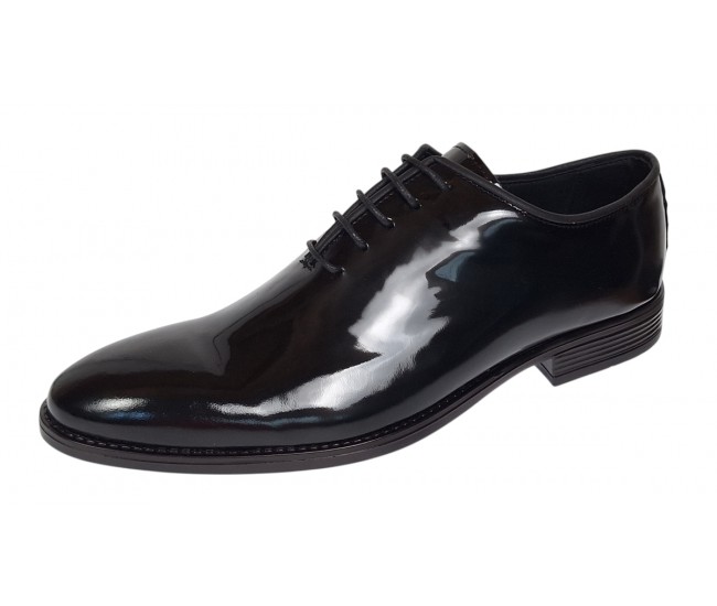 Pantofi barbati eleganti din piele naturala de culoare negru lac Donatto GKR200LN