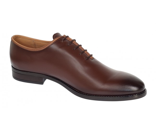 Pantofi barbati eleganti din piele naturala maro cognac - GKR200M