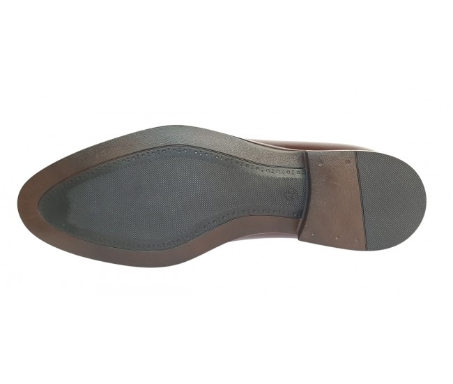 Pantofi barbati eleganti din piele naturala maro cognac - GKR200M