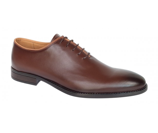 Pantofi barbati eleganti din piele naturala maro cognac - GKR200M
