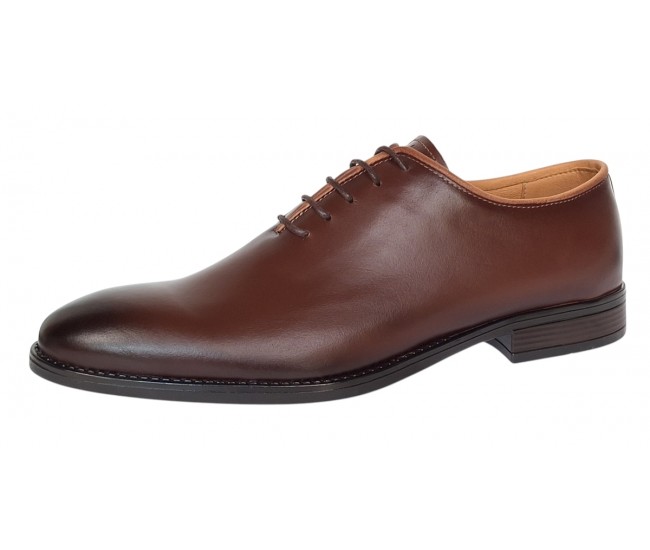 Pantofi barbati eleganti din piele naturala maro cognac - GKR200M