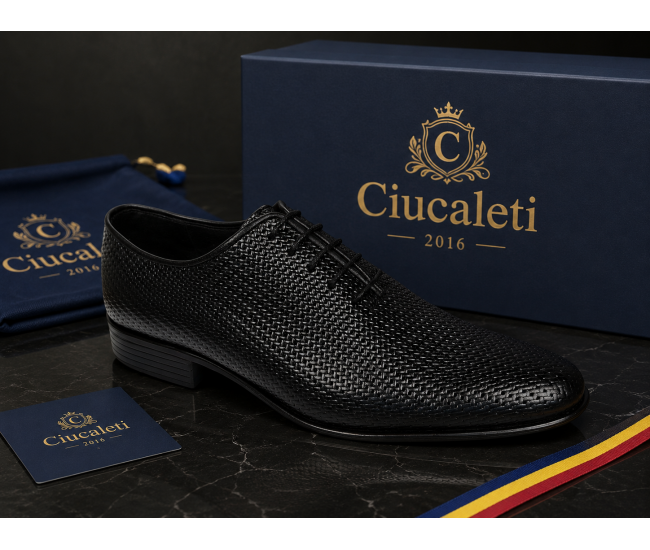 Pantofi barbati eleganti din piele naturala de culoare neagra Donatto M GKR200MTR