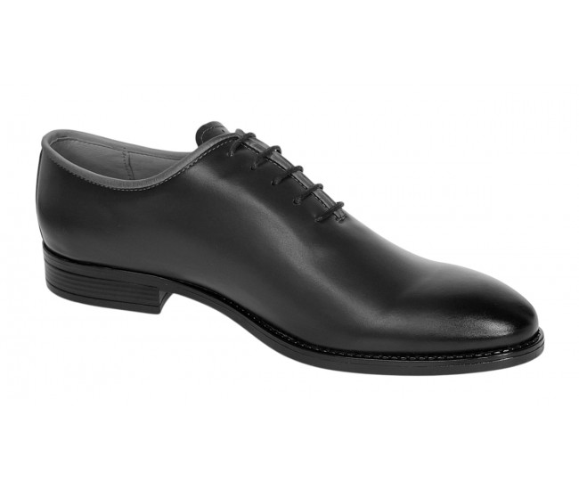 Pantofi barbati eleganti din piele naturala de culoare neagra - GKR200N