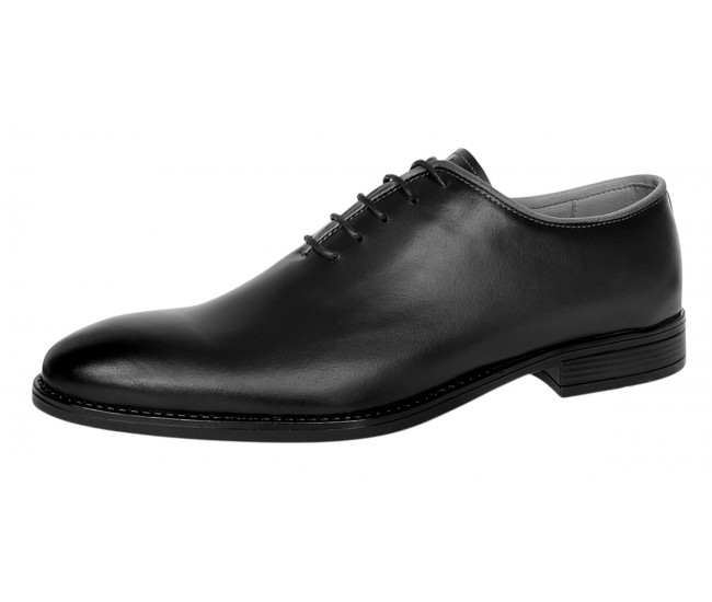 Pantofi barbati eleganti din piele naturala de culoare neagra - GKR200N