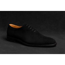 Pantofi barbati eleganti din piele naturala intoarsa de culoare neagra Donatto GKR200NV