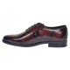 Pantofi barbati eleganti din piele naturala bordeaux cu negru lac Donatto GKR200RN