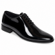 Pantofi bărbați eleganți negri din piele naturală lăcuită GKR201LN