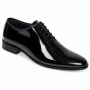 Pantofi bărbați eleganți negri din piele naturală lăcuită GKR201LN