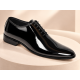 Pantofi bărbați eleganți negri din piele naturală lăcuită GKR201LN