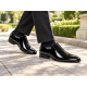 Pantofi bărbați eleganți negri din piele naturală lăcuită GKR201LN
