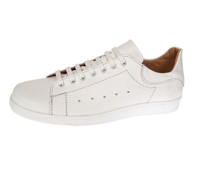 Pantofi barbati casual din piele naturala Alb GKR2023A