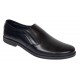 Pantofi barbati casual negri din piele naturala fara inchidere Ezel Elastic