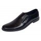 Pantofi barbati casual negri din piele naturala fara inchidere Ezel Elastic