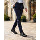 Pantofi bărbați negri din piele naturală, cu șiret și inserții texturate – eleganți și rafinați GKR218N