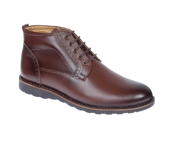 Ghete barbati casual din piele naturala cu siret (imblanite) Corsa - GKR21XM