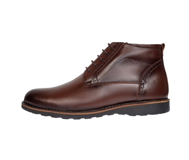 Ghete barbati casual din piele naturala cu siret (imblanite) Corsa - GKR21XM