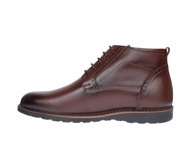 Ghete barbati casual din piele naturala cu siret (imblanite) Corsa - GKR21XM