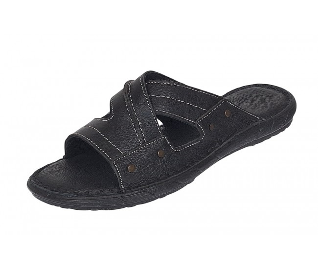 Papuci barbati din piele naturala - Model comod GKR 2240N