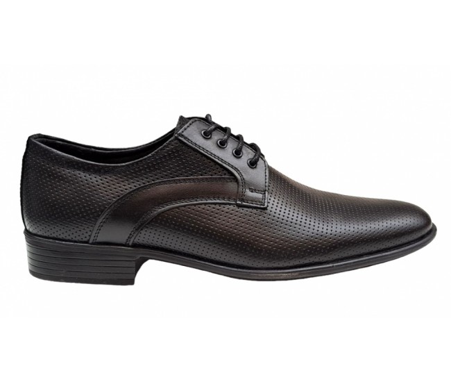 Pantofi barbati, eleganti, din piele naturala, Negru, GKR22N