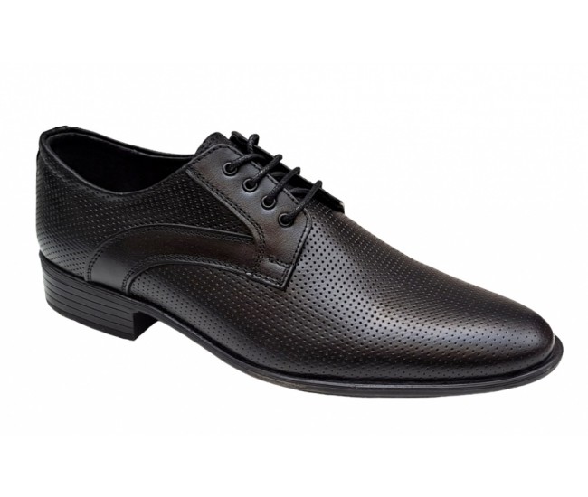 Pantofi barbati, eleganti, din piele naturala, Negru - GKR22N