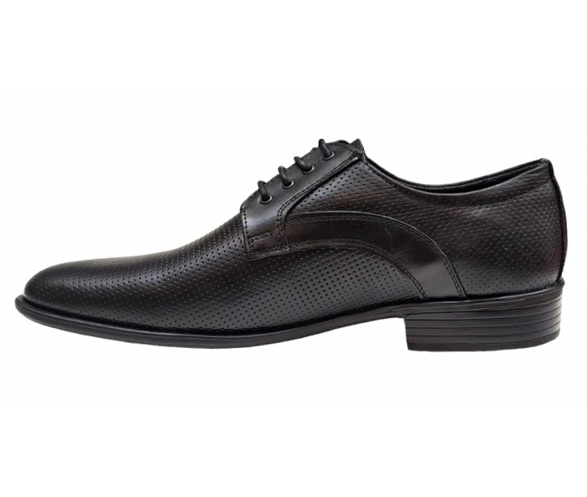 Pantofi barbati, eleganti, din piele naturala, Negru, GKR22N