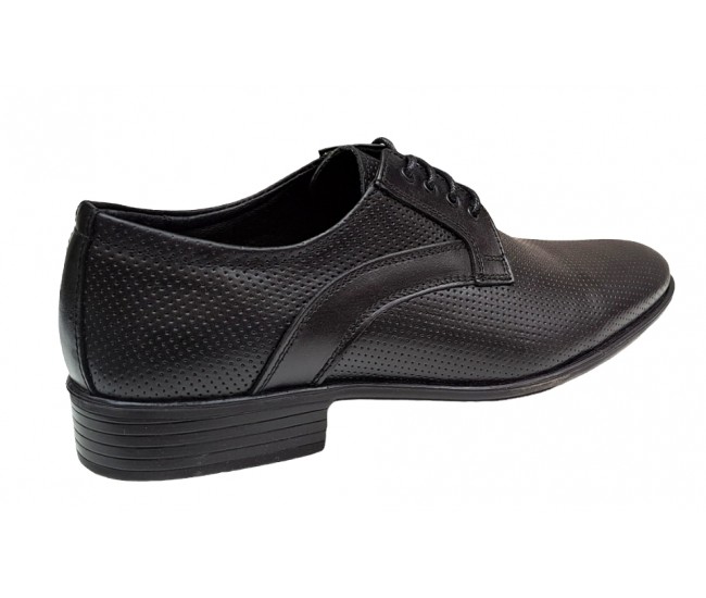 Pantofi barbati, eleganti, din piele naturala, Negru - GKR22N