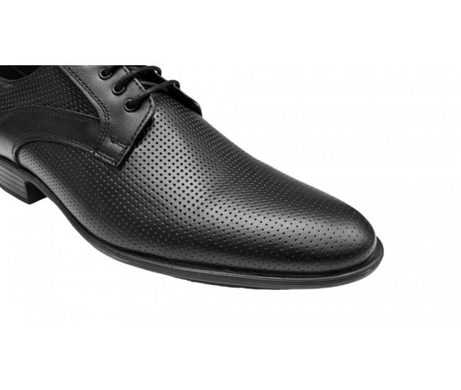 Pantofi barbati, eleganti, din piele naturala, Negru, GKR22N