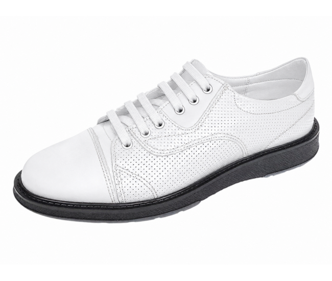 Pantofi barbati casual din piele naturala Alb Matritat GKR231ATR