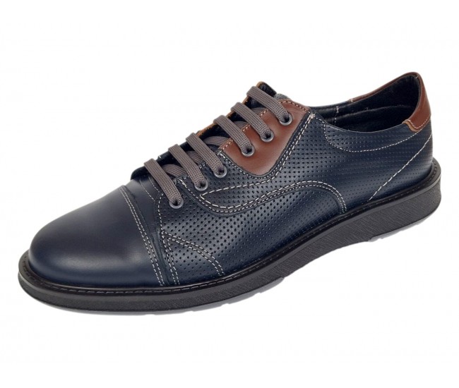 Pantofi barbati casual din piele naturala Bleumarin Matritat GKR231BTR