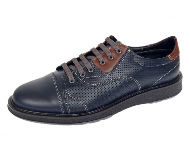 Pantofi barbati casual din piele naturala Bleumarin Matritat GKR231BTR