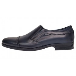Pantofi barbati eleganti din piele naturala Bleumarin fara siret GKR232BL