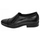 Pantofi barbati negri eleganti din piele naturala fara siret GKR232NB