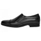 Pantofi barbati negri eleganti din piele naturala fara siret GKR232NB