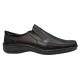 Pantofi barbati casual din piele naturala, perforati, cu elastic, calapod lat - GKR23N