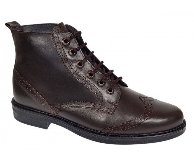 Ghete barbati Oxford din piele naturala imblanite GKR29 Maro Coffee Marimea 39